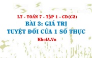 Giá trị tuyệt đối của một số thực là gì, tính chất của giá trị tuyệt đối? Toán 7 bài 3 c2cd1